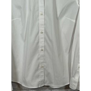 UNTUCKIT Womens Bella Button White Up Shirt SZ 2 Stretch Cotton Long Sleeve